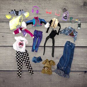 Rainbow High Bratz Doll Clothes Wardrobe Lot MGA Outfits Jackets Pants Fashion